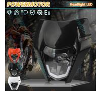 Faro del motociclo LED Enduro per KTM EXC XC SX MX XC 125 250 300 450 Universale Supermoto Dirt Bike Motocross Fari Piastra