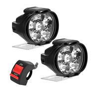 Faro del motociclo Universale 6 LED Faretti Ausiliari Anteriore Fendinebbia con Interruttore 2 PZ Auto Attrezzature Auto