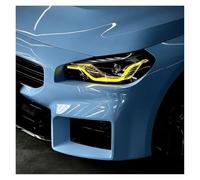 Faro Dell'auto Per BMW Serie 2 G42 Per M2 G87 M235i 2022 2023 2024 GIALLO Angel Eye Schede DRL Adaptive LED Faro Daytime Running Light 12160020070 Fanali(Giallo,EU Version)