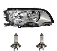 Faro Destro Argento Per BMW 3er E46 Anno 98-01 Philips H7/H7 + Motore
