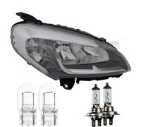 Faro Destro Cromato H7/H7 W21W Per Fiat Doblo Inclusi Lampadine Osram