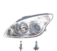 Faro Destro Cromato Inclusi Lampadine OSRAM Con Indicatori Per Hyundai I30 FD