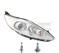 Faro Destro Cromato Inclusi Lampadine OSRAM Con Motore LWR Per Ford Fiesta VI