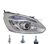 Faro Destro Cromato Inclusi Lampadine OSRAM H7 H15 Per Ford Transit Custom V362
