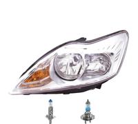 Faro Destro Cromato Inclusi Lampadine OSRAM Per Ford Focus II DA_ HCP DP FFS