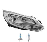 Faro Destro Cromato Per Ford Focus III Berlina Station Wagon Inclusi Lampadine