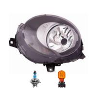 Faro Destro Giallo Inclusi Lampadine OSRAM H4 Con Motore LWR Per MINI Mini F56