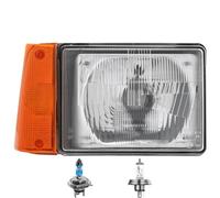 Faro Destro Giallo Inclusi Lampadine OSRAM H4 Per Fiat Panda 141_ 141A_