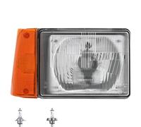 Faro Destro Giallo R2 O H4 Per Fiat Panda 141 141A Inclusi Lampadine Osram