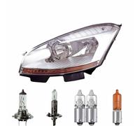 Faro Destro H7/H1 H6W HY21W Per Citroën C4 Picasso I UD_ UA_ Inclusi Lampadine