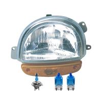 Faro Destro Inclusi Lampadine OSRAM H4 Con Supporto Lampada Per Renault Twingo I