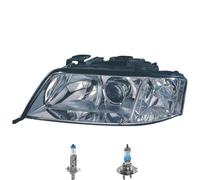 Faro Destro Inclusi Lampadine OSRAM H7 H1 Con Indicatori Per Audi A6 Avant 4B C5