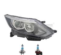 Faro Destro Inclusi Lampadine OSRAM H7 H11 Per Nissan Qashqai II J11 J11