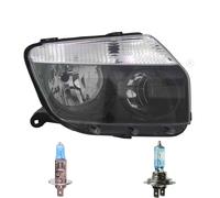 Faro Destro Nero H1/H7 Per Dacia Duster Inclusi Lampadine Osram