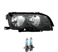 Faro Destro Nero H7/H7 Per BMW 3 Serie Cabriolet E46 Inclusi Lampadine Osram