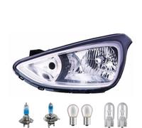 Faro Destro Nero Inclusi Lampade OSRAM Premium Per Hyundai I10 BA IA