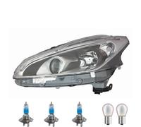 Faro Destro Nero Inclusi Lampade OSRAM Premium Per Peugeot 208 CA_ CC_