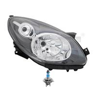 Faro Destro Nero Inclusi Lampadine OSRAM H4 Per Renault Twingo II CN0