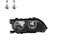 Faro Destro Nero per BMW E46 Bj 98-01 Incl. Philips H7/H7 + Servomotore
