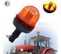 Faro Di Avviso LED Lampeggiante Rotante Ambra Flessibile DIN Per Trattore 12-24V
