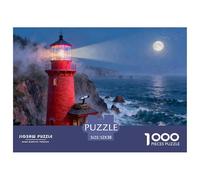 Faro di Cliff Red Brick Puzzle in Legno Impermeabile DIY Puzzles Da 1000 Pezzi Regali Per Adulti Impossibili Giochi Di Impegnativi