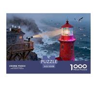Faro di Cliff Red Brick Puzzle in Legno Impermeabile Puzzles Da 1000 Pezzi Regali Per Adulti Impossibili Giochi Educativi