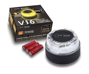 Faro di emergenza ad alta visibilità DGT 3.0-connected, IP54 (batterie incluse)