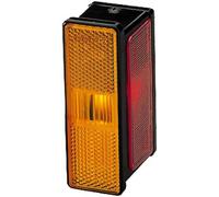 HELLA 2XS 007 841-021 Luce permietrale, Rear-Logic, Alogeno, 12/24V, Montaggio, esterno/avvitato, colore diffusore luce giallo/bianco/rosso, Dx/Attacco laterale