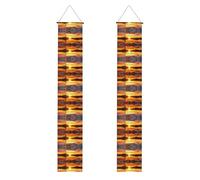 Faro di mare nel tramonto decorativo portico banner