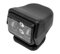 Faro di ricerca a LED con telecomando, 60 W, 8000 lm, IP67, impermeabile, con base magnetica, per fuoristrada, camion, barche, campeggio, girevole a 360°, telecomando incluso (nero)
