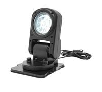 Faro di ricerca a LED da 45 W con telecomando, faro di ricerca per barche con 9 perle di luce LED, 12 V, 24 V, 360° (sinistra/destra) e 180° (su/giù), faro da lavoro a LED girevole, per yacht, marina