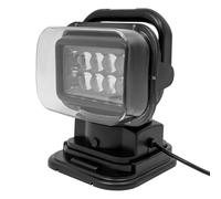Faro di ricerca a LED per barche 50W 8000LM Riflettore telecomandato per auto 360°(S/D) 180°(Su/Giù) Illuminazione regolabile con base magnetica per esterni IP67 (Nero)