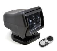 Faro di Ricerca LED per Veicoli 120W con Telecomando, Faretto Magnetico Rotante a 360° per Camion, Barca & Fuoristrada - Faro di Ricerca IP67 Impermeabile con Base Magnetica Potente black