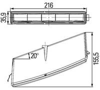 HELLA 2PT 010 043-031 Luce guida diurna