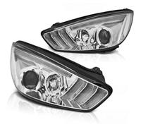 Faro DRL Luce Diurna LED Adatto A per Ford Focus 3 15-18 Cromato Con Dynam