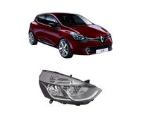 Faro DX per RENAULT Clio dal 2012 Con Motore Parab. NERA (Bordo Interno CROMATO)