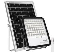 FARO ENERGIA SOLARE LED 200W CON PANNELLO FARETTO CREPUSCOLARE TELECOMANDO AI
