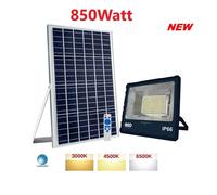 FARO ESTERNO CON PANNELLO ENERGIA SOLARE 850W RICARICABILE 3-4-6K + TELECOMANDO