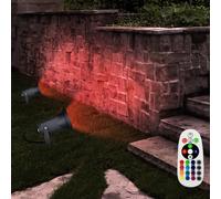 Faro Esterno Lampada Da Giardino Dimmerabile Con Telecomando Mobile LED 2x