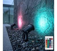 Faro Esterno Lampada Da Giardino Dimmerabile Con Telecomando Mobile LED 2x