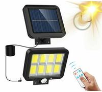FARO ESTERNO RICARICA SOLARE LAMPIONE 160 COB LED SENSORE MOVIMENTO LUCE FREDDA [EEK: A+++]