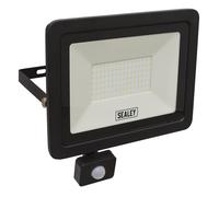 Faro Extra Sottile Con Sensore PIR 100W SMD LED - Sealey LED115PIR Nuovo