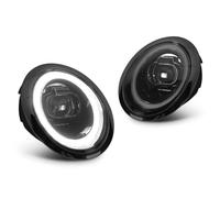 Faro Fanale Anteriore Auto Compatibile Con Mini Per Cooper Per R50 R52 R53 2001 2002 2003 2004 2005 2006 2007 Faro Anteriore DRL Ambra Indicatore Di Direzione Gruppo Ottico(Black)