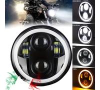 Faro Fanale Anteriore Luce LED Universale Moto Motocicletta Angel Eye DRL 12/24V