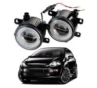 Faro Fanale Proiettore 2X30W Per Fiat Per Punto Per Evo 2010 2011 2012 2013 2014 2015 2016 2017 Auto LED Luce Nebbia Angelo Occhio DRL Nebbia Lampada Marcia Diurna H11 Fari Anteriori(Yellow and White)