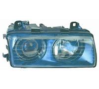 FARO FANALE PROIETTORE DX 2H1 PR REG EL PER BMW 3 E36 1990>VETRO C/GOCCE (HELLA)