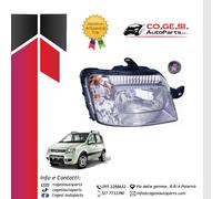 FARO FANALE PROIETTORE DX DESTRO H4 REG EL FIAT PANDA 09 12 SPINA VIOLA PRASCO