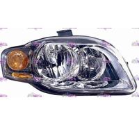 FARO FANALE PROIETTORE DX DESTRO H7-H7 PRED.REG.EL. AUDI A4 04>07 FANALE ARANCIO