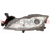 Faro Fanale Proiettore Parabola Cromata Per Mazda 6 2008-2012 H9-H11 Sinistro