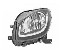 Faro H4 parabola nera luce diurna a led sx per Smart Fortwo Highline dal 9/2015